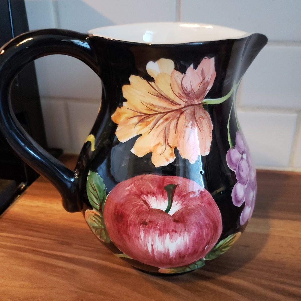 Vintage Ancora Hand Painted Floral Pitcher
